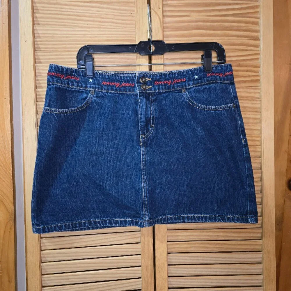 Tommy Jean's Y2K Mini Dark Denim Skirt, Size 11